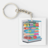 Supermarket Dairy Fridge Sleutelhanger (Voorkant)