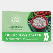 Supermarkt aangepaste banner (Horizontaal)