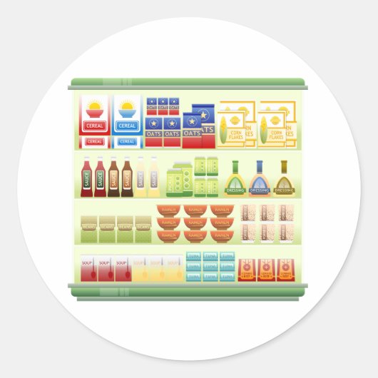 Supermarkt Goederen Shelf Stickers (Voorkant)