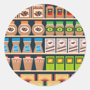 Supermarkt Plank Stickers