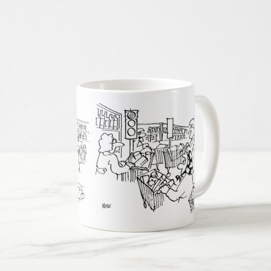 Supermarkt verkeerslicht Superstore Thema Koffiemok (Voorkant rechts)