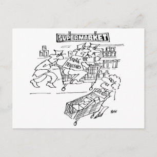 Supermarkt winkel detectives Grappig Briefkaart