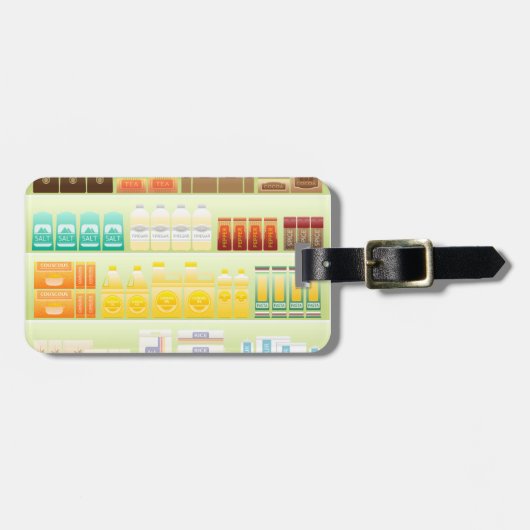 supermarktplank koffietheedranen bagagelabel (Voorkant horizontaal)