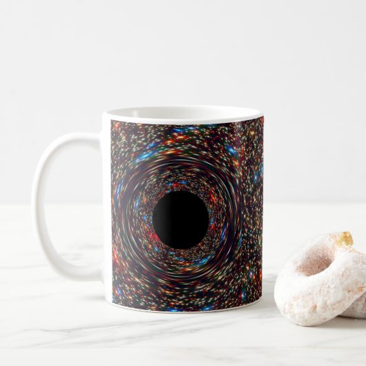 Supermassieve zwarte hol koffiemok (Met donut)