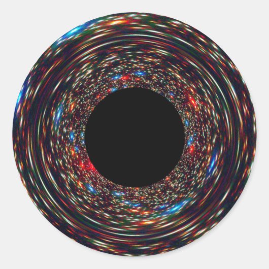 Supermassieve zwarte hol ronde sticker (Voorkant)