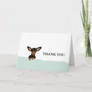 Supermite carte de remerciements de chiot dachshun