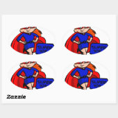 supermoeder ovale sticker (Vel)