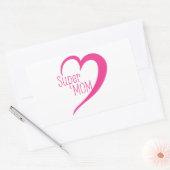 Supermoeder Rechthoekige Sticker (Envelop)