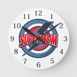 Supermoeder Super Moeder Moederdag Ronde Klok