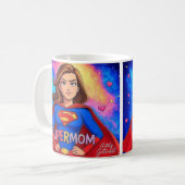 Supermom Galaxy Mug - Cadeau gras pour maman (Devant gauche)