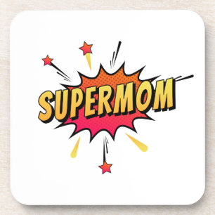 Supermom Retro Comic Pop Art   DESSOUS DE VERRE