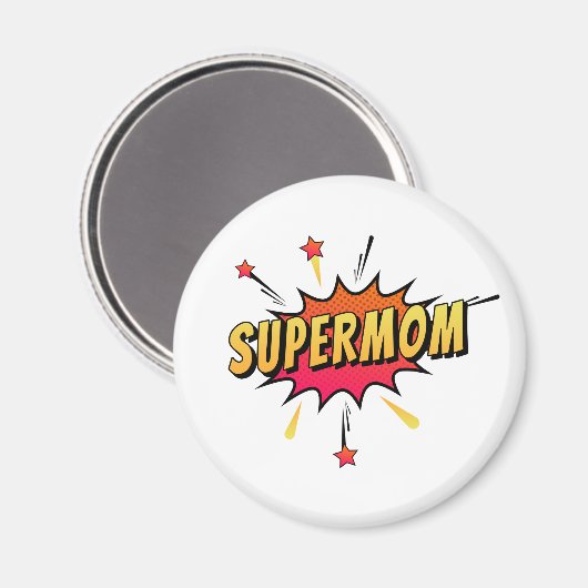 Supermom Retro Comic Pop Art | Magnet (Recto/Verso)