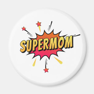Supermom Retro Comic Pop Art Magnet