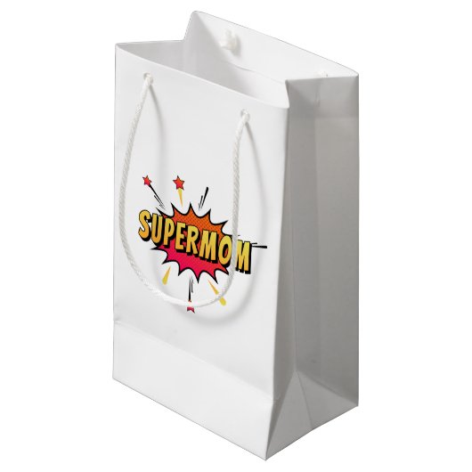 Supermom Retro Comic Pop Art| Sac cadeau (Devant Angle)