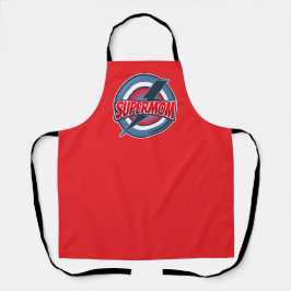 Supermom retro logo style  schort