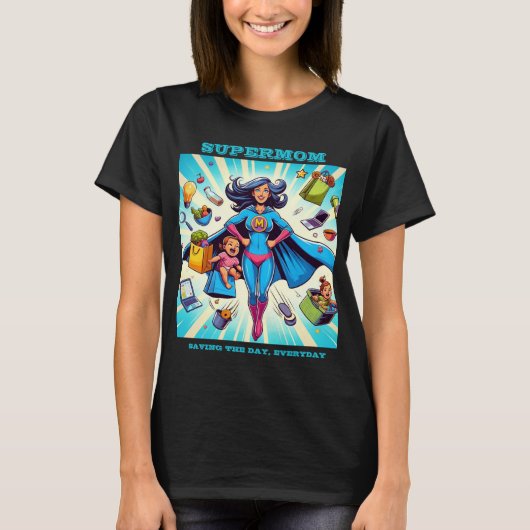 Supermom : T-shirt héros quotidien (Devant)