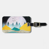 Supermoon Rising Landscape Bagagelabel (Voorkant horizontaal)