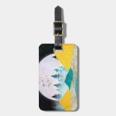 Supermoon Rising Landscape Bagagelabel (Voorkant verticaal)