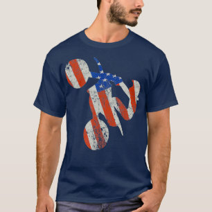 Supermoto Amerikaanse vlag Supercross Riding T-shirt
