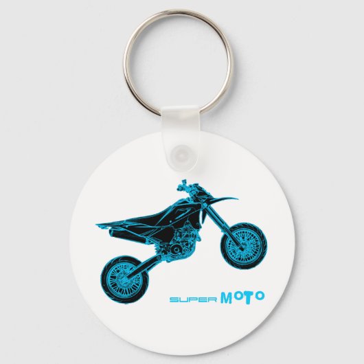 SuperMoto Wheelie Sleutelhanger (Voorkant)
