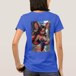 SuperMouse Femme T-shirt Mouse Power femmes bleu b