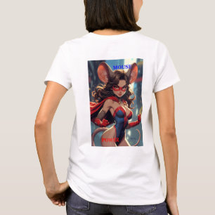 SuperMouse Femme T-shirt souris Power femmes blanc