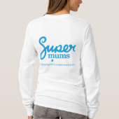 Supermums T-shirt met lange mouwen - Wit (Achterkant)
