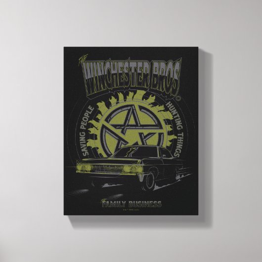 Supernatural "De Winchester Bros" Auto Graphic Canvas Afdruk (Voorkant)