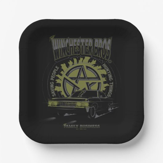 Supernatural "De Winchester Bros" Auto Graphic Papieren Bordje (Voorkant)