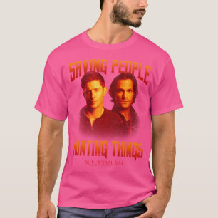 Supernatural Dean Sam redt mensen die op dingen ja T-shirt