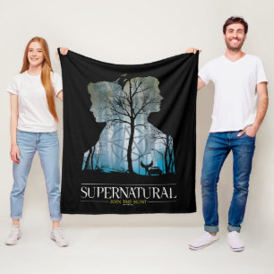 Supernatural Winchester Bros Forest Graphic Fleece Deken