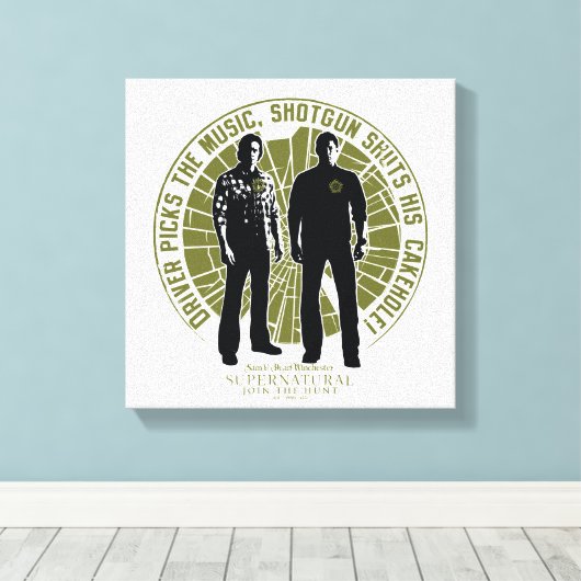 Supernatural Winchester Brothers "Shotgun" Canvas Afdruk (Insitu (Houten vloer))
