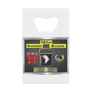 Supernieuw ontwerp van de 101e luchtverkeersdivisi kredietkaart flessenopener