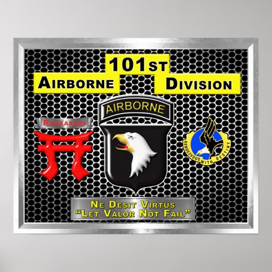 Supernieuw ontwerp van de 101e luchtverkeersdivisi poster (Voorkant)