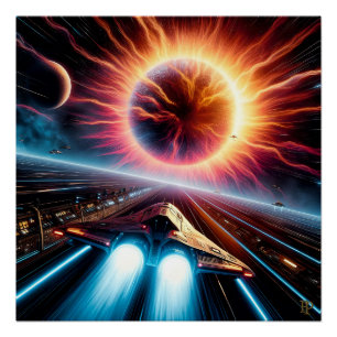 Supernova Blastoff Perfect Poster