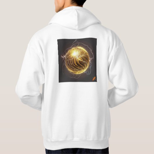 "Supernova Elegance - Cosmic Explosion Emblem T-sh Hoodie (Achterkant)