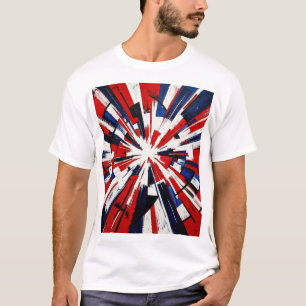 Supernova Pop – Abstracte Geometrische Explosie T-shirt