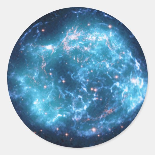 Supernova Remnant Cassiopeia A Ronde Sticker (Voorkant)