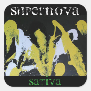SUPERNOVA SATIVA VIERKANTE STICKER