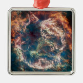 Supernovaresten Cassiopeia A. Metalen Ornament (Voorkant)