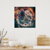 Supernovaresten Cassiopeia A. Poster (Keuken)