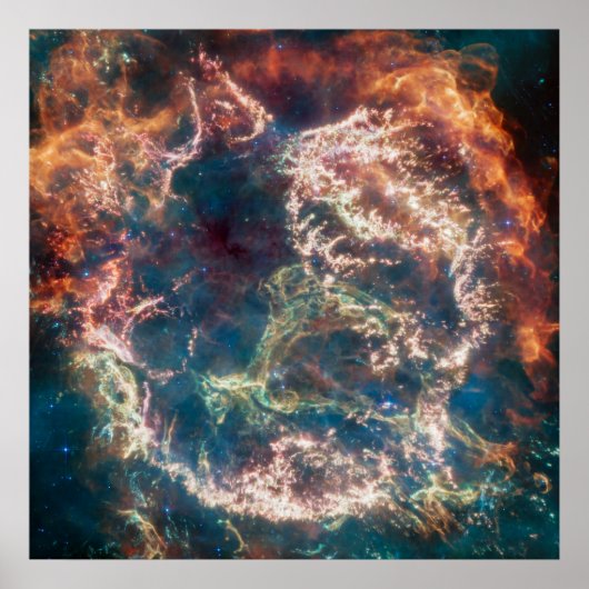 Supernovaresten Cassiopeia A. Poster (Voorkant)