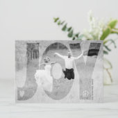 Superposer joie jeunes mariés Noël rouge carte pho (Debout devant)