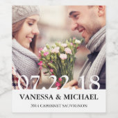 Superposition chic | Mariage Favor Photo Étiquette (Étiquettes simples)