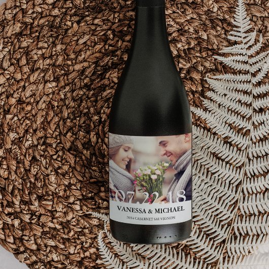 Superposition chic | Mariage Favor Photo Étiquette