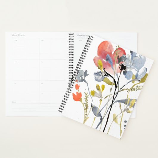 Superposition de fleurs - Aquarelle Fleurs pastel (Devant avec enveloppe)