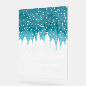 Superposition de neige Mariage d'hiver Bienvenue F (Angle)