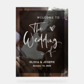 Superposition moderne en noir et blanc | Mariage p (Recto)