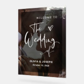 Superposition moderne en noir et blanc | Mariage p (Angle)