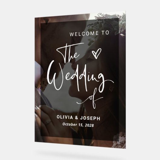 Superposition moderne en noir et blanc | Mariage p (Angle)